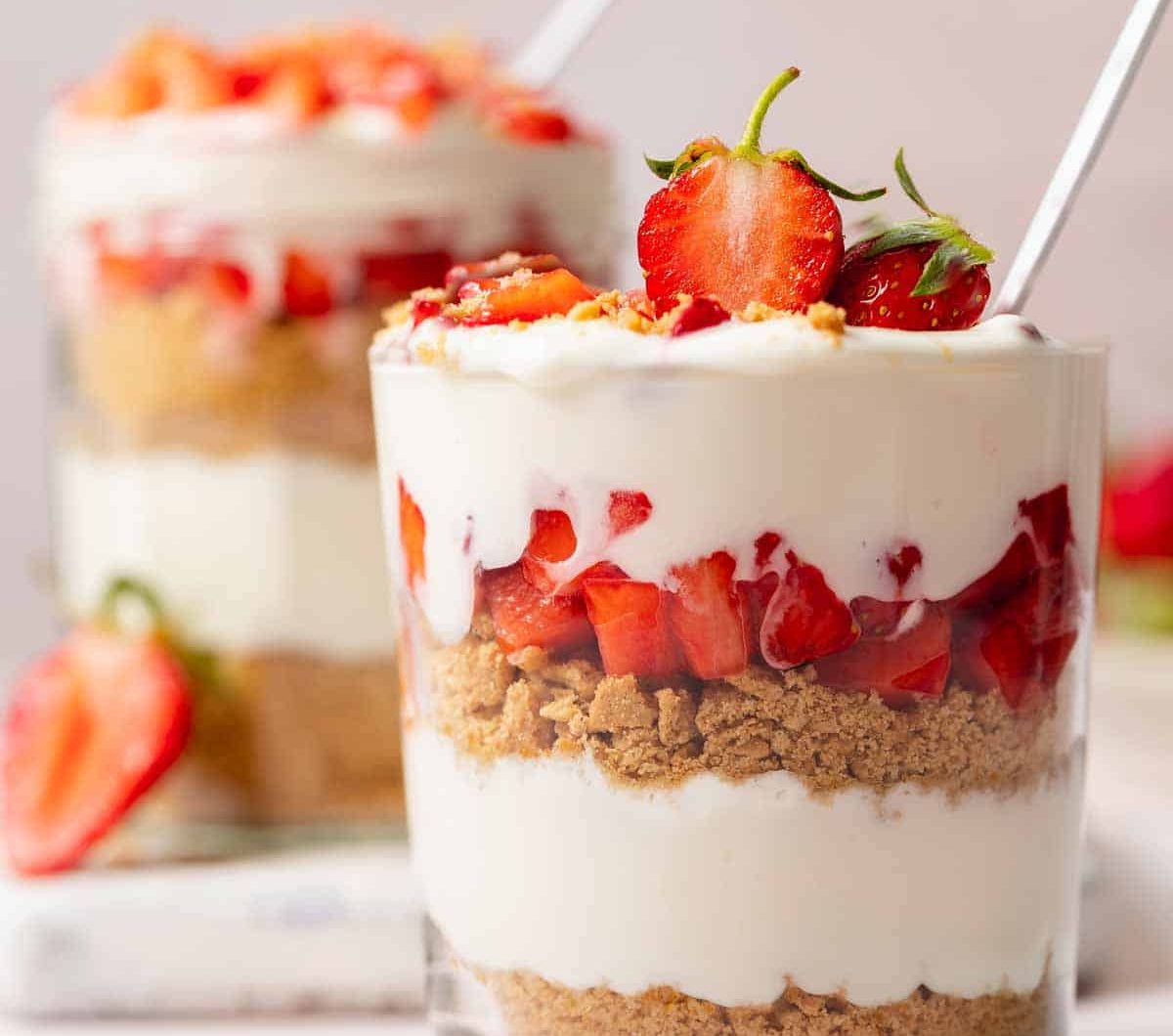 High Protein Cherry Cheesecake Jars