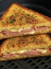 Air fryer Grilled Ham and Cheese