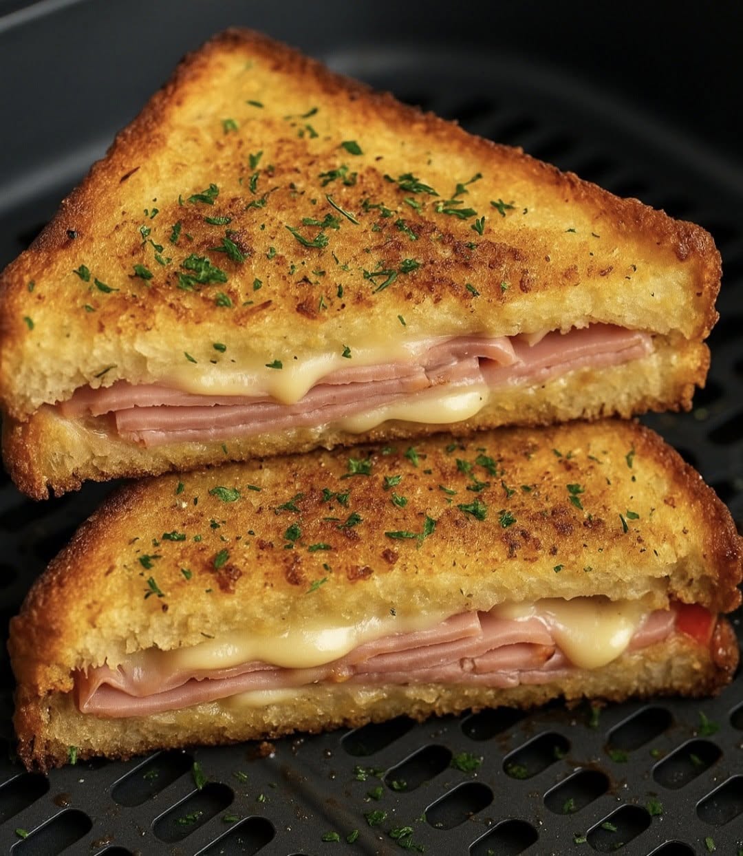 Air fryer Grilled Ham and Cheese - Food.Cookingpoint