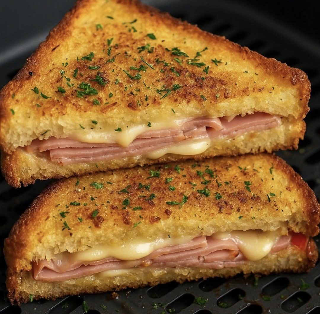 Air fryer Grilled Ham and Cheese