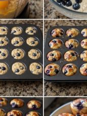 Fluffy Blueberry Cottage Cheese Pancake Bites