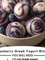 Frozen Blueberry Greek Yogurt Bites