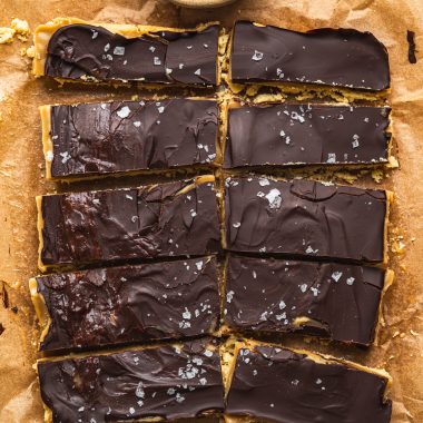 Healthy Homemade Vegan Twix Bar