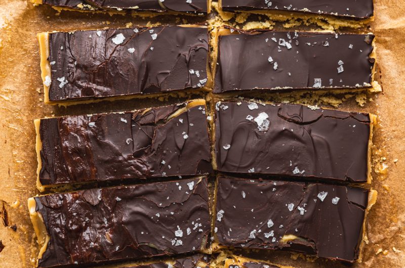 Healthy Homemade Vegan Twix Bar