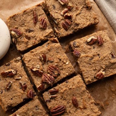 Soft & Chewy Pecan Chickpea Blondies