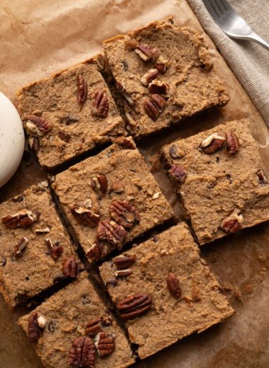 Soft & Chewy Pecan Chickpea Blondies