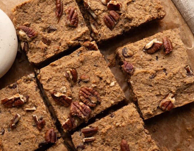 Soft & Chewy Pecan Chickpea Blondies