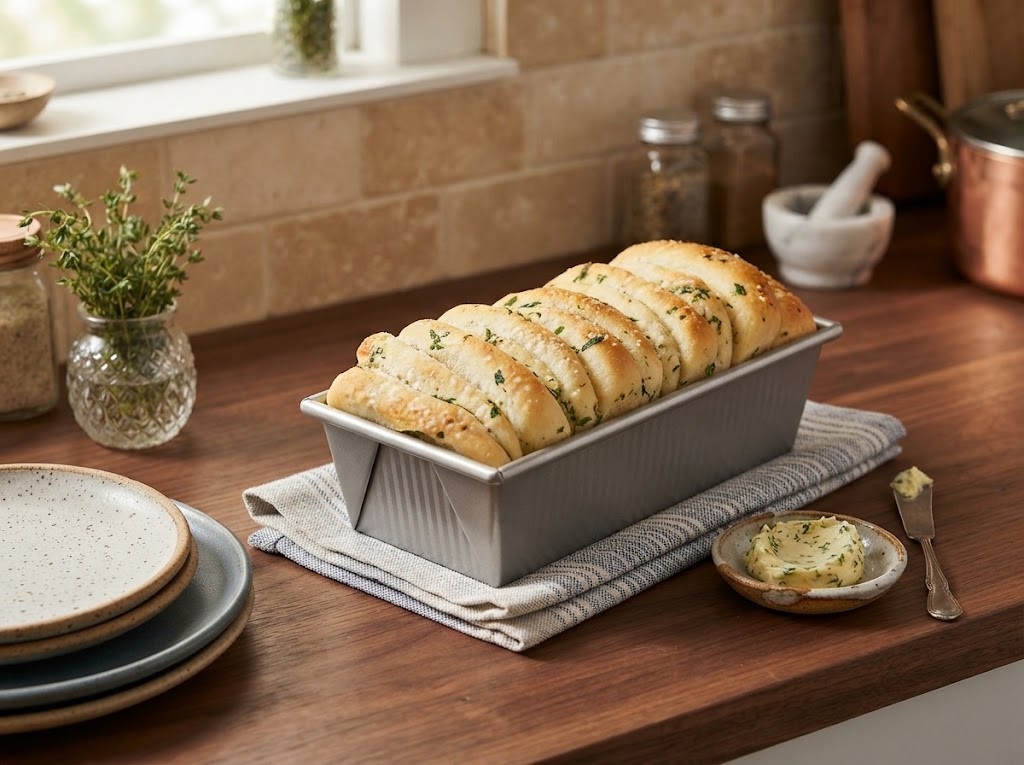 Sourdough Discard Garlic Pull-Apart Bread