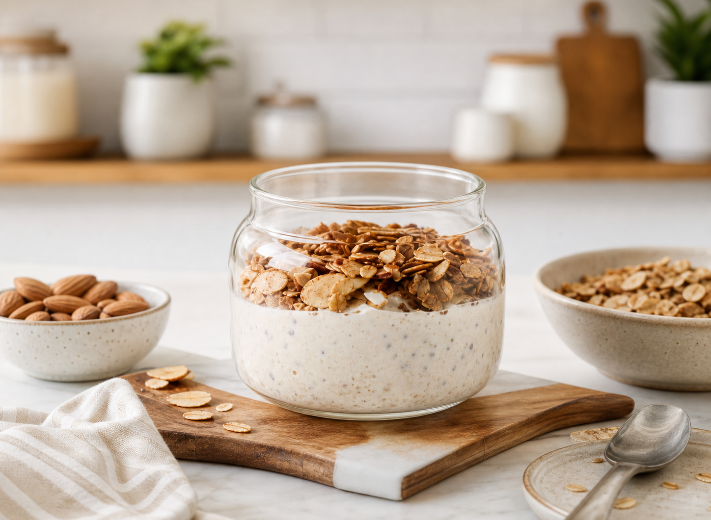 Almond Butter Greek Yogurt (High Protein Snack)