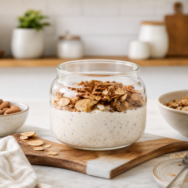 Almond Butter Greek Yogurt (High Protein Snack)