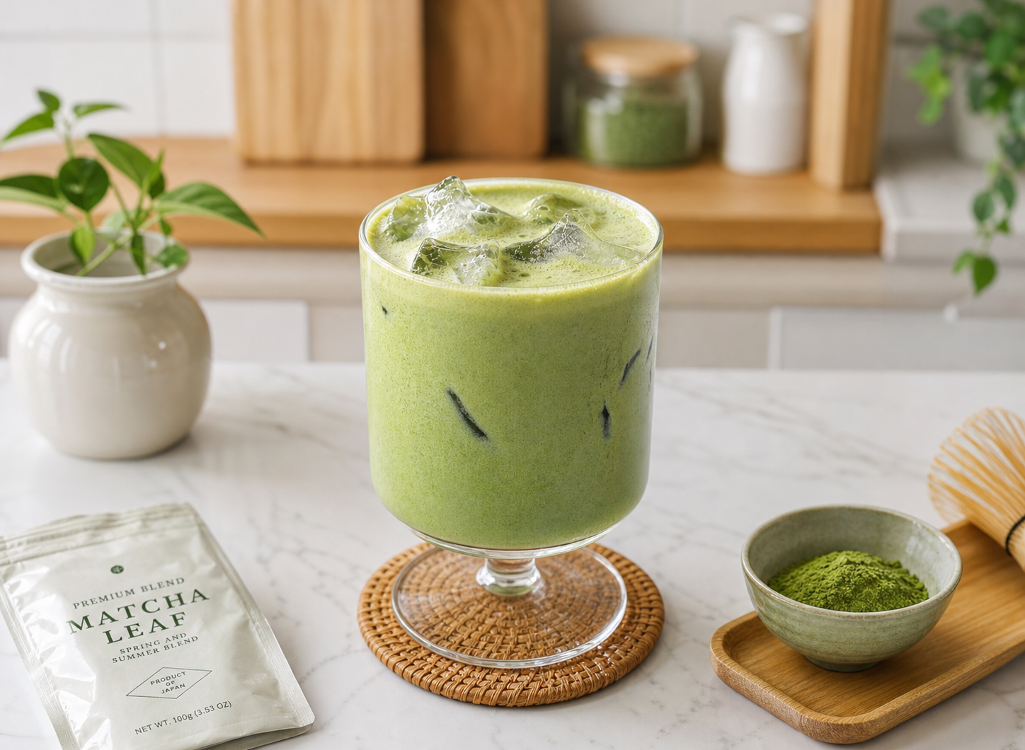 High Protein Iced Matcha Latte Recipe