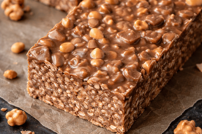 No-Bake Chocolate Peanut Butter Crunch Bars