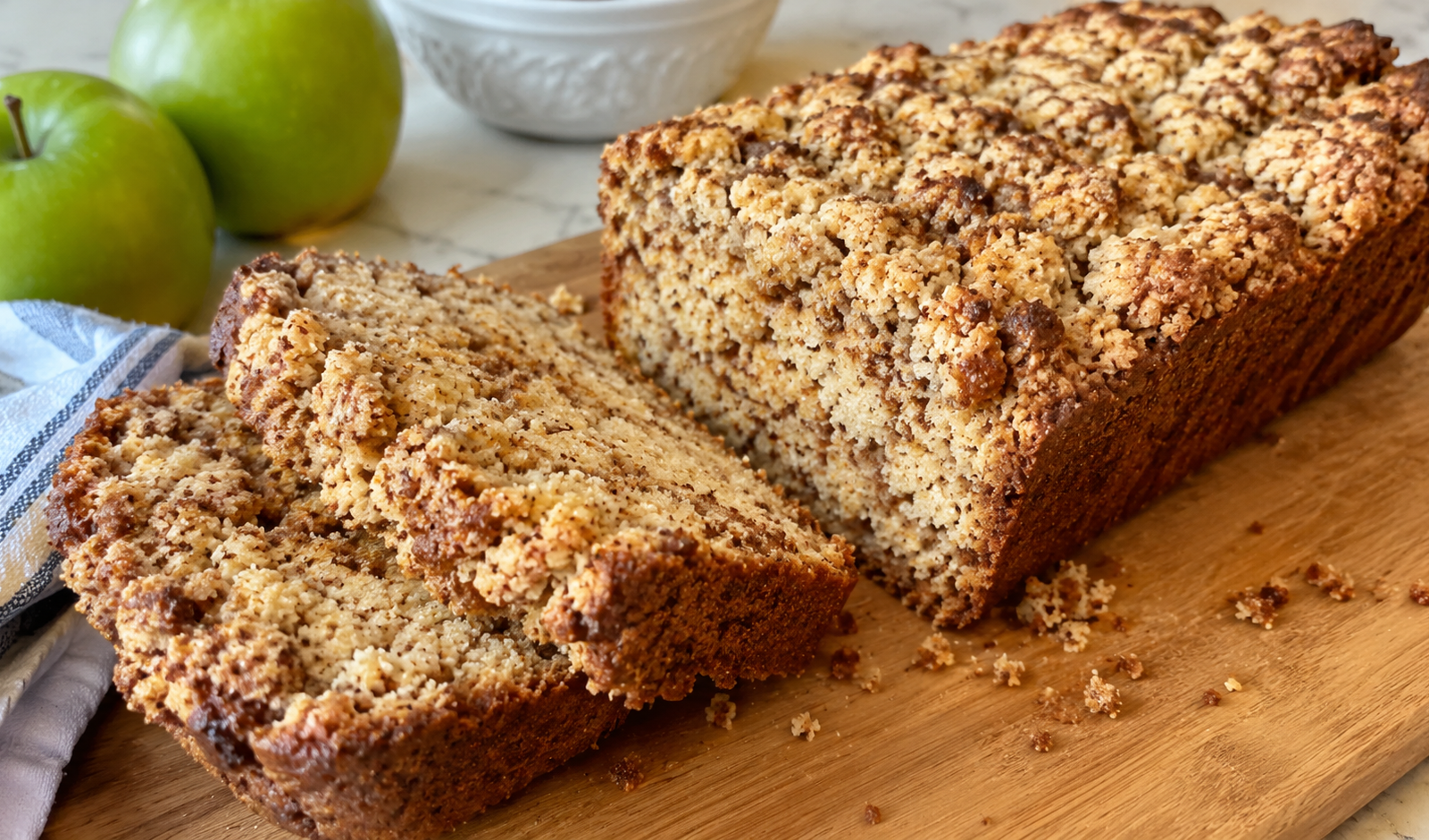 Sourdough Apple Fritter Bread with Cinnamon Sugar